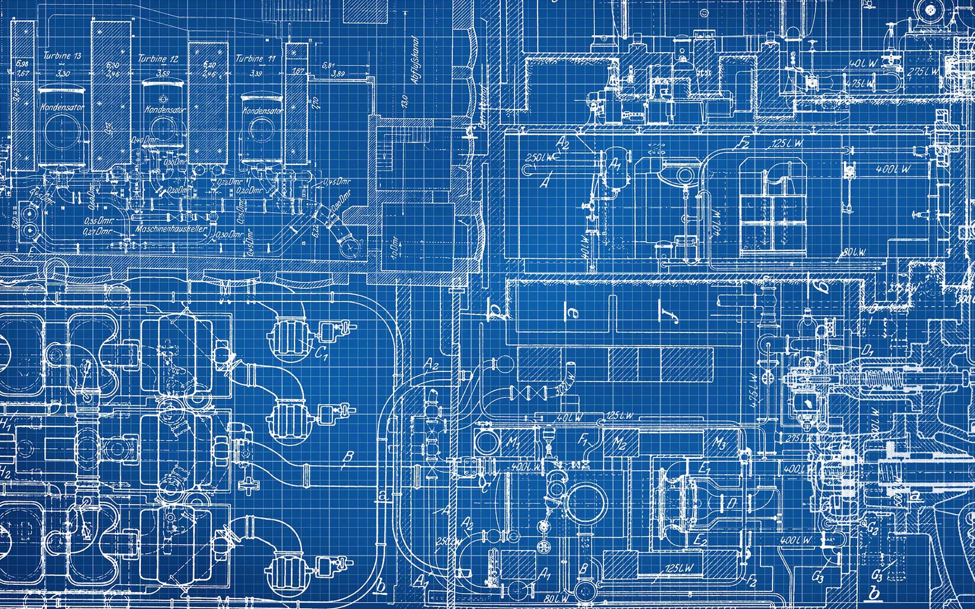Blueprints of plumbing