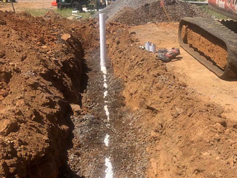 New main line trench